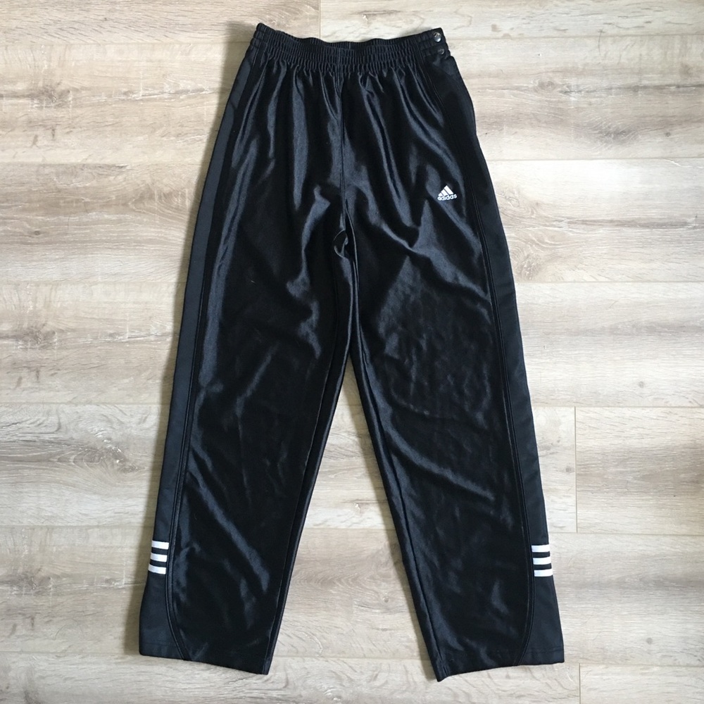 Adidas black tear away pants
